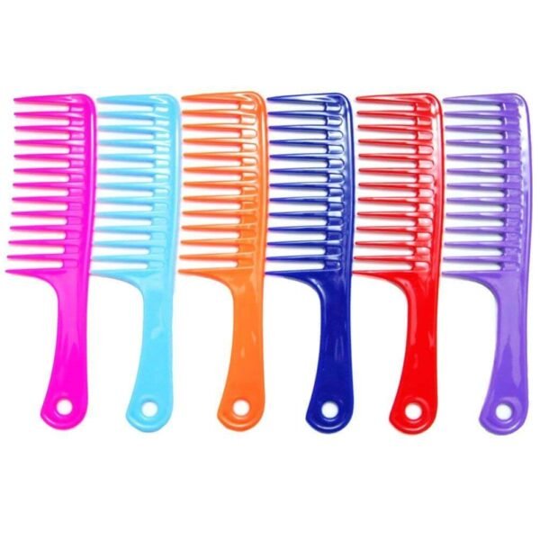 12PCS COLORFUL DETANGLER JOMBO HAIR COMBS