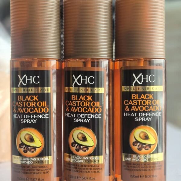 XHC black castor oil and avocado heat defence spray