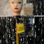 DUMMY HEAD AND TRIPOD STAND WITH T PIN AND SET OF COMB COMBO